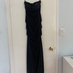 Nicole Miller Collection Silk Black Formal Gown